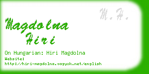 magdolna hiri business card